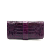 HERMES alligator medor clutch 23 purple clutches